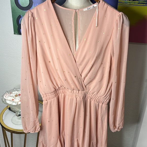 MI AMI PEACH CHIFFON DRESS - Picture 8 of 8
